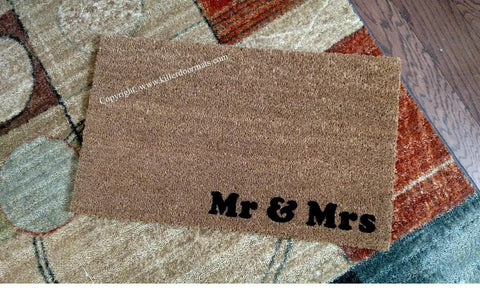 Mr & Mrs Welcome Doormat - UnwelcomeDoormats - Custom doormats - Personalized doormats - Rude Doormats - Funny Doormats