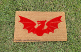Fireball Red Dragon Fantasy Welcome Door Mat - UnwelcomeDoormats - Custom doormats - Personalized doormats - Rude Doormats - Funny Doormats