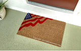 Wavy American Flag  Patriotic Welcome Doormat - UnwelcomeDoormats - Custom doormats - Personalized doormats - Rude Doormats - Funny Doormats