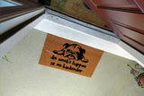 Dis Week's Happee iz on Backorder Grumpy Dog Welcome Doormat - UnwelcomeDoormats - Custom doormats - Personalized doormats - Rude Doormats - Funny Doormats