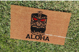 Aloha Tiki Welcome Door Mat - UnwelcomeDoormats - Custom doormats - Personalized doormats - Rude Doormats - Funny Doormats