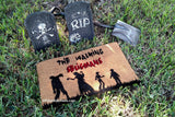 The Walking Zombie Customizable Family  Door Mat - UnwelcomeDoormats - Custom doormats - Personalized doormats - Rude Doormats - Funny Doormats