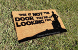 This Is Not The Door You're Looking For Silhouette Welcome Mat - UnwelcomeDoormats - Custom doormats - Personalized doormats - Rude Doormats - Funny Doormats