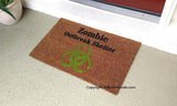 Zombie Outbreak Shelter Welcome Doormat - UnwelcomeDoormats - Custom doormats - Personalized doormats - Rude Doormats - Funny Doormats