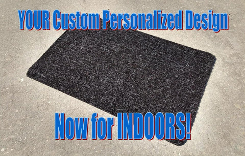 It's YOUR Personalized INDOOR Doormat, Black - Your design idea/image - UnwelcomeDoormats - Custom doormats - Personalized doormats - Rude Doormats - Funny Doormats