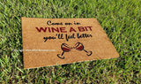 Come On In Wine A Bit You'll Feel Better  Welcome Doormat - UnwelcomeDoormats - Custom doormats - Personalized doormats - Rude Doormats - Funny Doormats