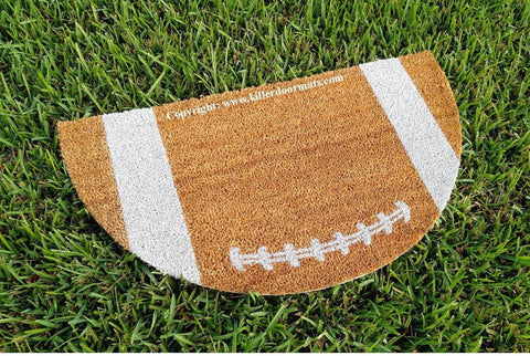 Football Half Moon Welcome Doormat - UnwelcomeDoormats - Custom doormats - Personalized doormats - Rude Doormats - Funny Doormats