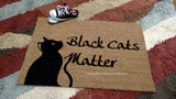 Black Cats Welcome Door Mat - UnwelcomeDoormats - Custom doormats - Personalized doormats - Rude Doormats - Funny Doormats