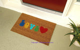 Colorful Retro Love Welcome Door Mat - UnwelcomeDoormats - Custom doormats - Personalized doormats - Rude Doormats - Funny Doormats