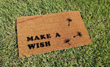 Make a Wish with Dandelion Puffs Welcome Door Mat - UnwelcomeDoormats - Custom doormats - Personalized doormats - Rude Doormats - Funny Doormats
