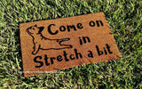 Come On In Stretch a Bit Yoga French Bulldog  Cute Doormat - UnwelcomeDoormats - Custom doormats - Personalized doormats - Rude Doormats - Funny Doormats