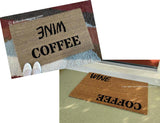 Coffee Wine  Welcome Doormat - UnwelcomeDoormats - Custom doormats - Personalized doormats - Rude Doormats - Funny Doormats
