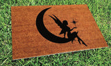 Fairy Sitting on Moon Fantasy Welcome Door Mat - UnwelcomeDoormats - Custom doormats - Personalized doormats - Rude Doormats - Funny Doormats