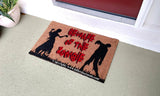Beware of the Zombie Welcome Door Mat - UnwelcomeDoormats - Custom doormats - Personalized doormats - Rude Doormats - Funny Doormats
