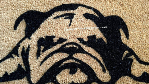 Dis Week's Happee iz on Backorder Grumpy Dog Welcome Doormat - UnwelcomeDoormats - Custom doormats - Personalized doormats - Rude Doormats - Funny Doormats