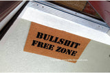 Bullsh*t Free Zone  Welcome Doormat - UnwelcomeDoormats - Custom doormats - Personalized doormats - Rude Doormats - Funny Doormats