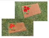 Tropical Hibiscus Flower Welcome Door Mat - UnwelcomeDoormats - Custom doormats - Personalized doormats - Rude Doormats - Funny Doormats