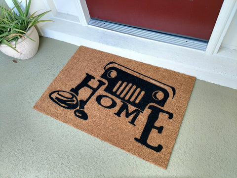 Home Off Road Vehicle Welcome Door Mat - UnwelcomeDoormats - Custom doormats - Personalized doormats - Rude Doormats - Funny Doormats