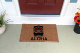 Aloha Tiki Welcome Door Mat - UnwelcomeDoormats - Custom doormats - Personalized doormats - Rude Doormats - Funny Doormats