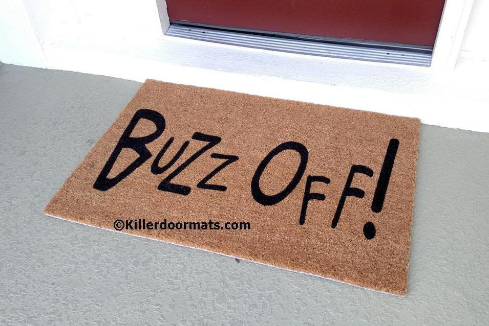 Buzz Off! Rude Welcome Door Mat – UnwelcomeDoormats