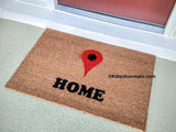 Maps Home Locator Welcome Door Mat - UnwelcomeDoormats - Custom doormats - Personalized doormats - Rude Doormats - Funny Doormats