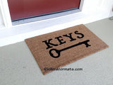 Keys (with a key) Welcome Doormat - UnwelcomeDoormats - Custom doormats - Personalized doormats - Rude Doormats - Funny Doormats