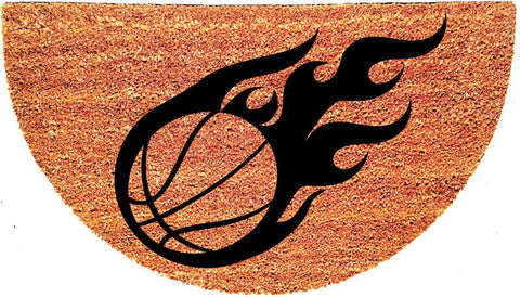 Basketball Half Moon Welcome Door Mat - UnwelcomeDoormats - Custom doormats - Personalized doormats - Rude Doormats - Funny Doormats