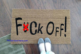 F*ck Off! Rude Welcome Door Mat - UnwelcomeDoormats - Custom doormats - Personalized doormats - Rude Doormats - Funny Doormats